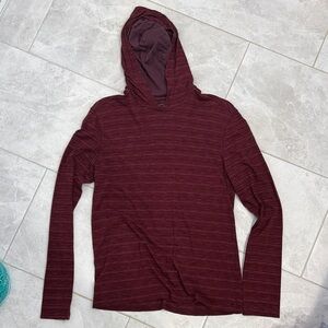 John Varvatos Burgundy Long Sleeve Hoodie